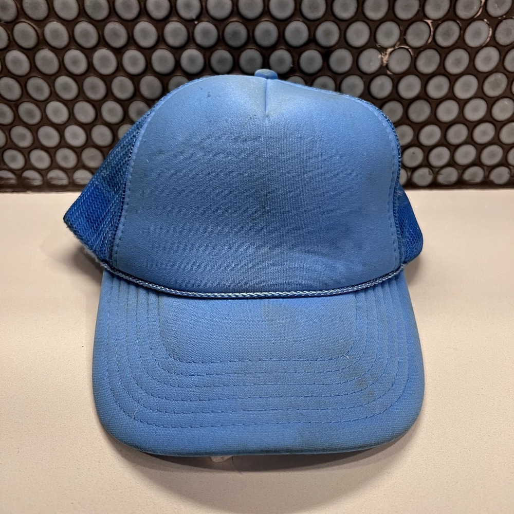 Unbranded Blue Trucker Hat Cap Otto Snap Back Mesh Back‎ OSFA Adult